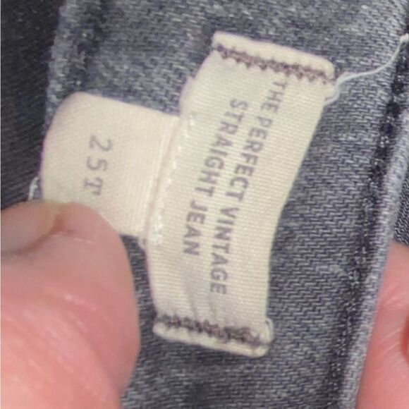 Madewell The Perfect Vintage Straight Jean in faded black size 25T - Picture 8 of 12